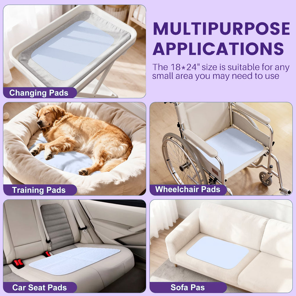 KEKOY Standard Reusable Waterproof Bed Pads
