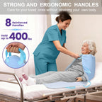 KEKOY Reusable Positioning Bed Pads with 8 Handles, 34" x 52"