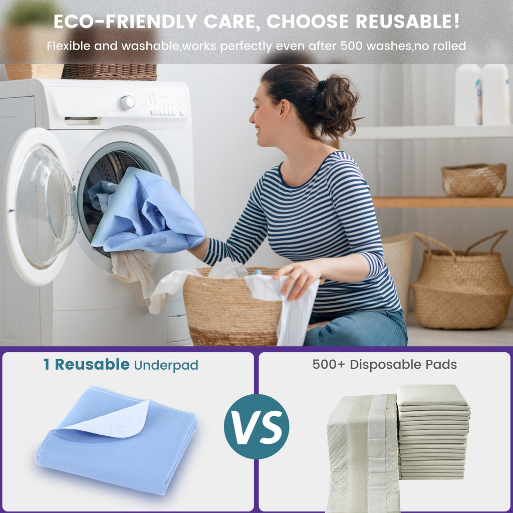 KEKOY Standard Reusable Waterproof Bed Pads