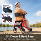 kekoy rollator breathable backrest and soft thick seat