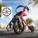 precision-engineered TPR wheels on a road