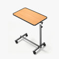 kekoy tilting overbed table with wheels natural wood color
