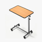 kekoy tilting overbed table with wheels natural wood color