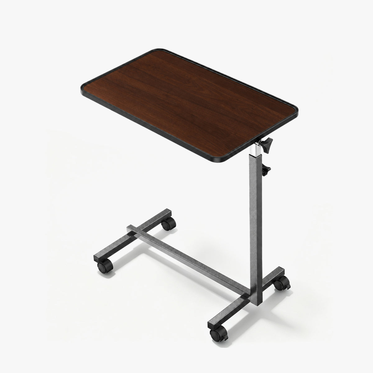 kekoy tilting overbed table with wheels smoked walnut