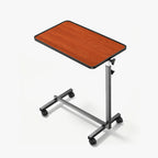 kekoy tilting overbed table with wheels walnut color