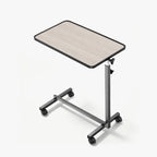 kekoy tilting overbed table with wheels white oak color