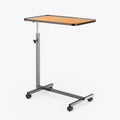 kekoy tilting overbed table with wheels natural wood color