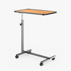 kekoy tilting overbed table with wheels natural wood color