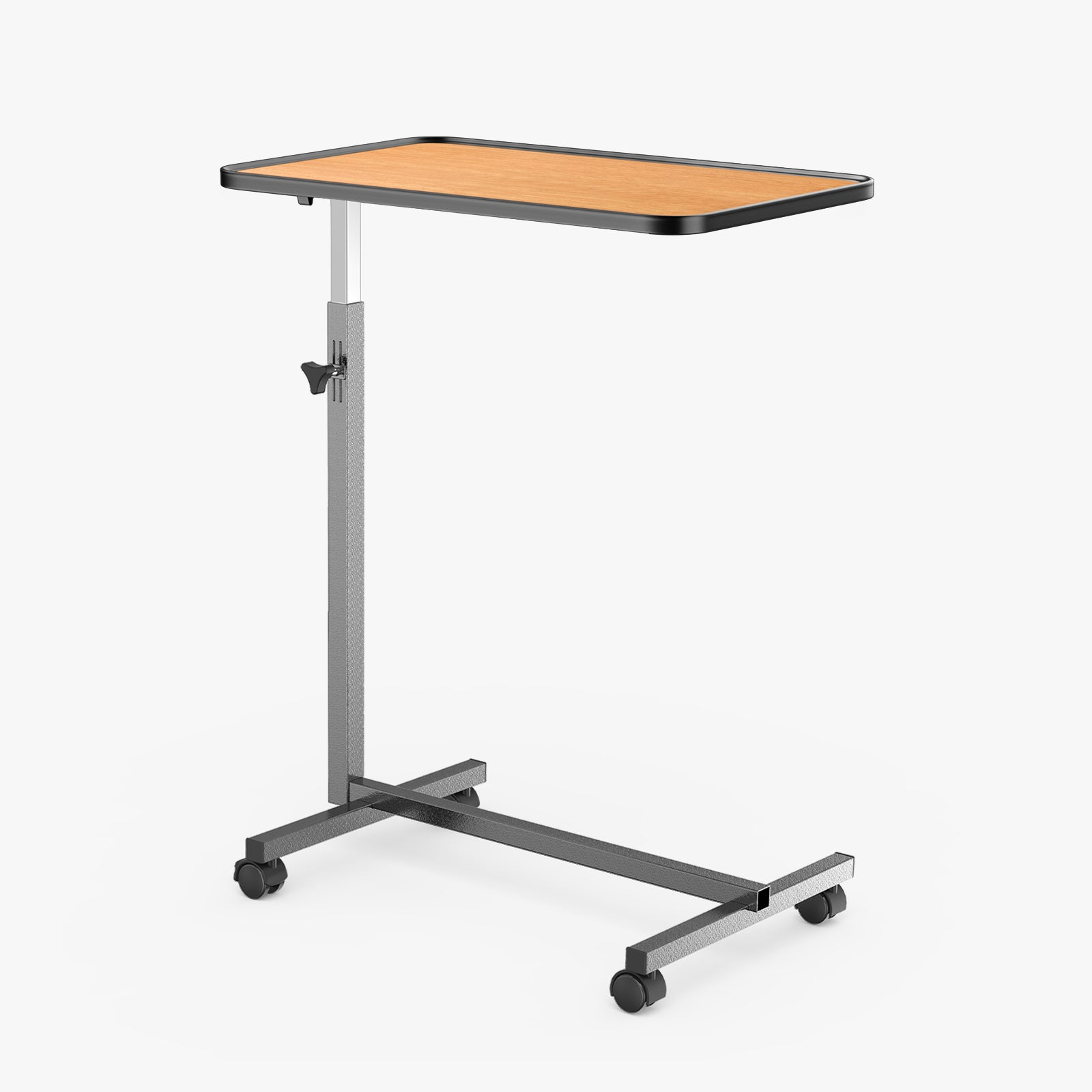 kekoy tilting overbed table with wheels natural wood color