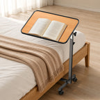 kekoy tilting overbed table with wheels lifestyle