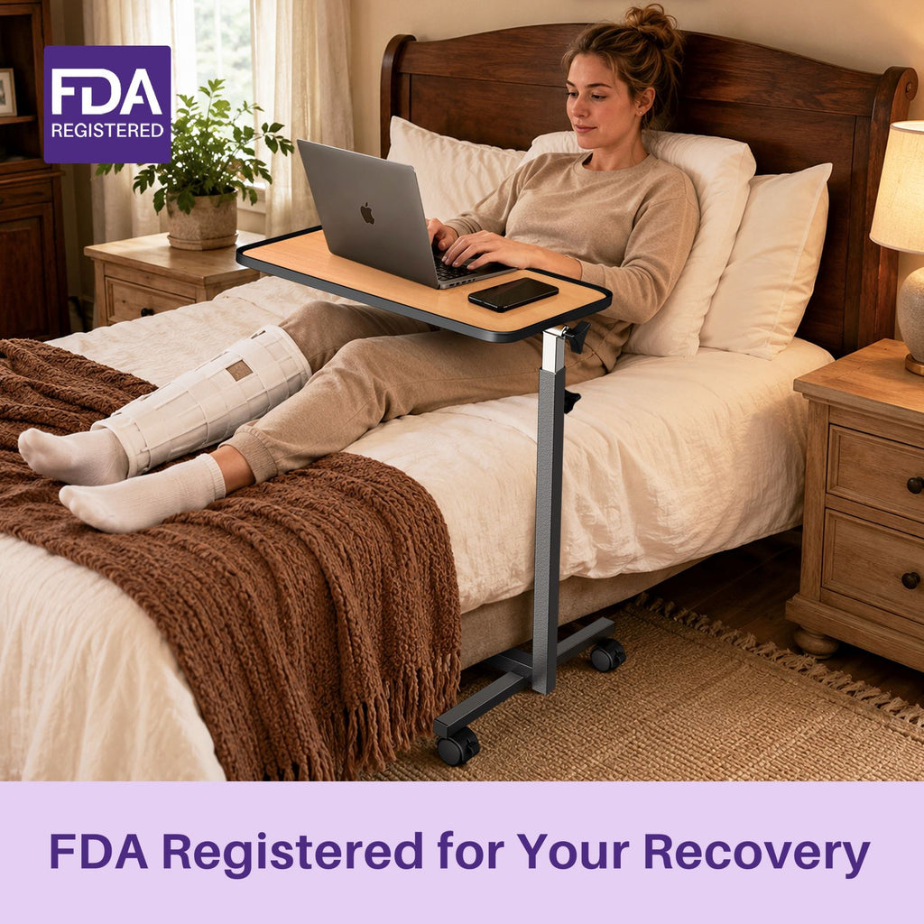 kekoy tilting overbed table with wheels FDA registered