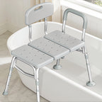 adjustable bathtub chair with a backrest and armrest