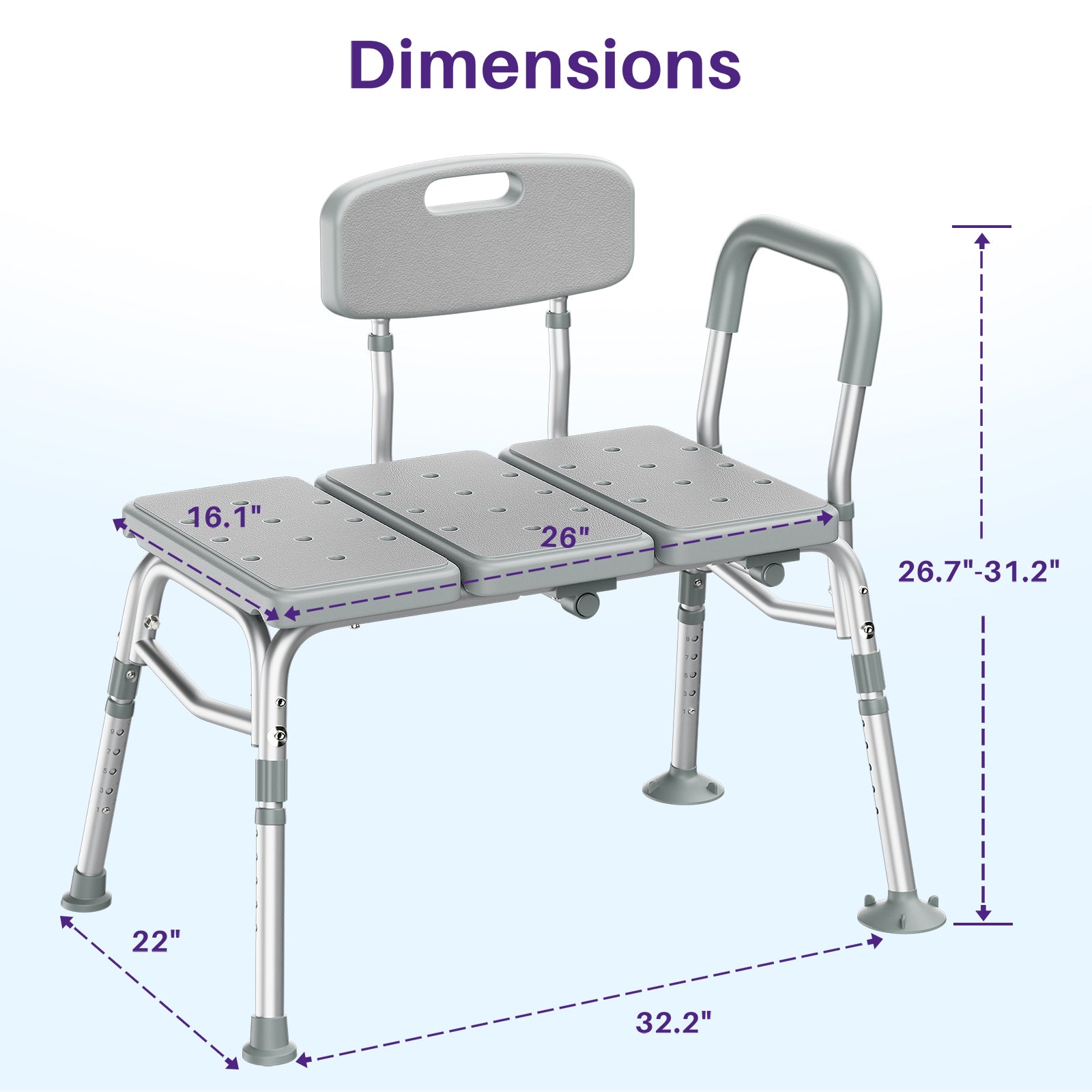 kekoy tub transfer bench measurements