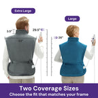 kekoy electric heating pad size guide on a white background.