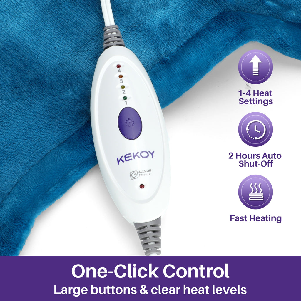 kekoy electric heating pad 4 heat settings