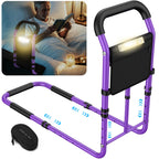 KEKOY Bed Rails for Elderly Adults, Beds Rail for Senior with Light & Storage Bag, Adjustable Safety Bedside Railing Support Steel Bar Mobility Assistant