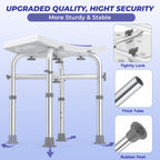 KEKOY Shower Chair for Elderly, 500lb Adjustable Height Bath Seat with Tool-Free Assembly, Anti-Slip FSA/HSA Eligible Shower Stool for Smaller Bathtub & Bathroom, Ideal for Seniors and Disabled Adult