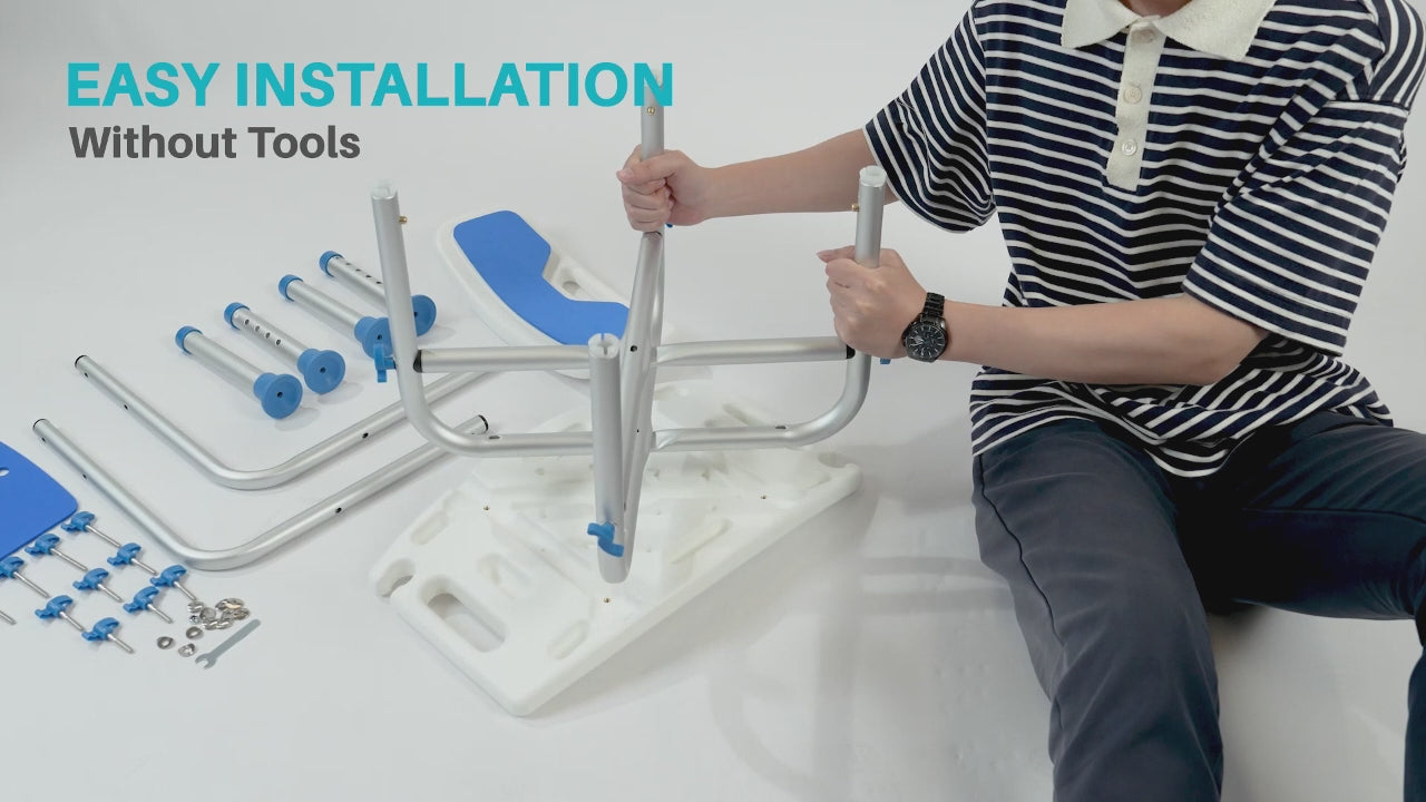 how to install heavy duty shower chair
