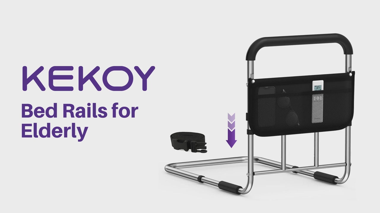 how to install kekoy L shape adjustable bed rail